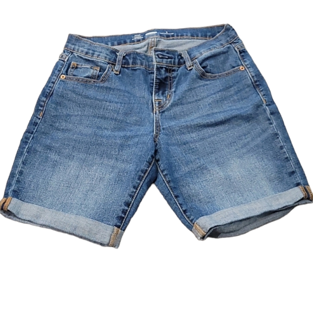 3/$20❤️OLD NAVY Fitted Stretch Jean Shorts 2 Regular